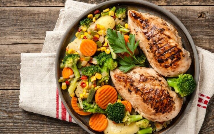 وصفة الخضار بالدجاج المشوية الإيطالية